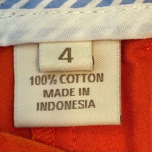 J. Crew Chino Broken In Mid-Rise Chino Shorts Orange Knit Classic Fit 4 - Picture 4 of 4